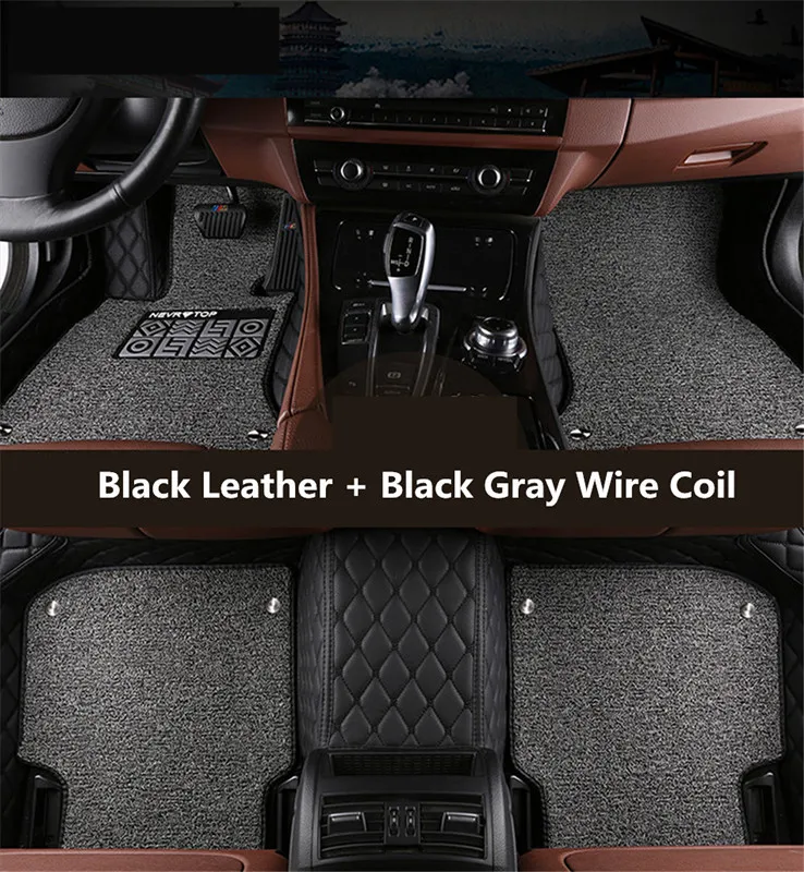 

Auto Floor Mats For Peugeot 408 2011-2015 Foot Carpets Step Mat High Quality New Embroidery Leather Wire coil 2 Layer