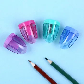 

Mini Transparent Pencil Sharpener School Supplies Candy Color Pencil Planer Promotional Gift Stationery kawaii