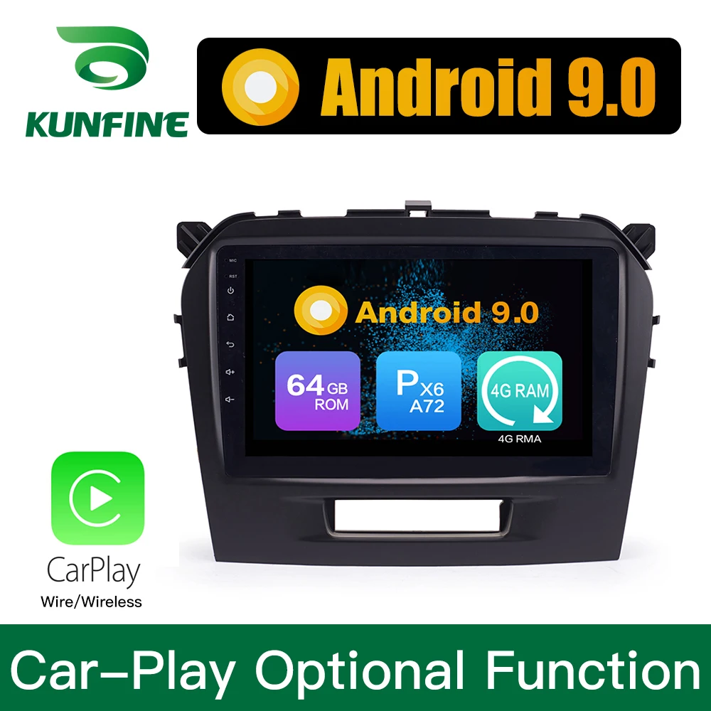 Android 9 0 Ram 4G Rom 64G PX6 Cortex A72 автомобильный DVD GPS мультимедийный плеер стерео для SUZUKI