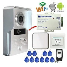 Envío Libre de Metal Cámara RFID Video Portero Timbre Inalámbrico WIFI para Android IOS Teléfono Vista Remota y Grabación de Vídeo de Interior Campana