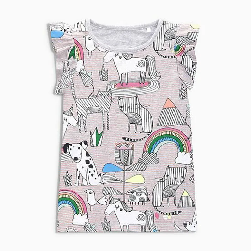 

Little Maven Girls T-shirt 1-6 Years Cotton Baby Girls Toddler Summer T-shirts Short Sleeve Children Tees Kids Tops Clothing