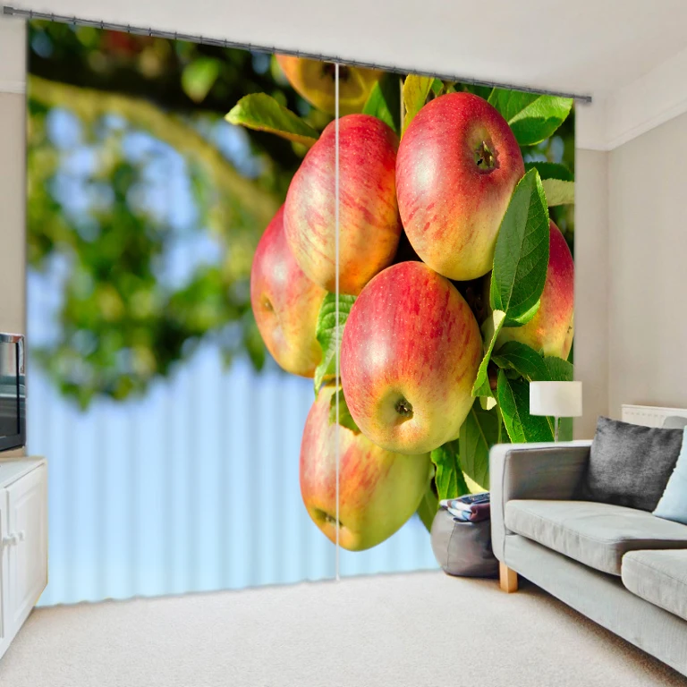 

Christmas Eve Apple printing photos curtain supplies