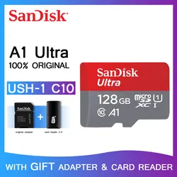 SanDisk MicroSD карты памяти на 16 ГБ 32 ГБ 64 Гб 128 200 256 400G карта памяти C10 U1 A1 флеш-карта памяти Micro SD карта, сard Reader бесплатно адаптер