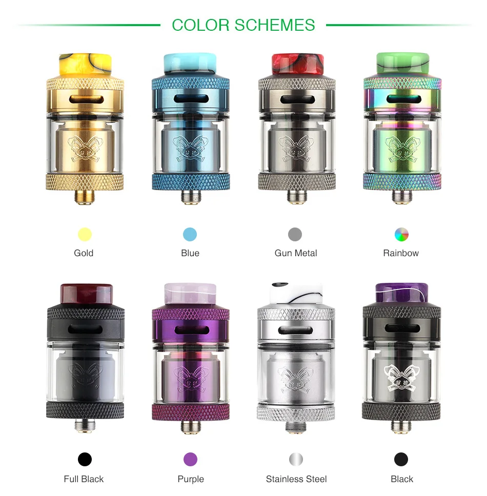 Распылитель Hellvape Dead Rabbit RTA 2 мл/4,5 мл, 24 мм, уникальный рисунок для резьбы по дереву Dead Rabbit Vs Drop Dead RDA/Manta RTA