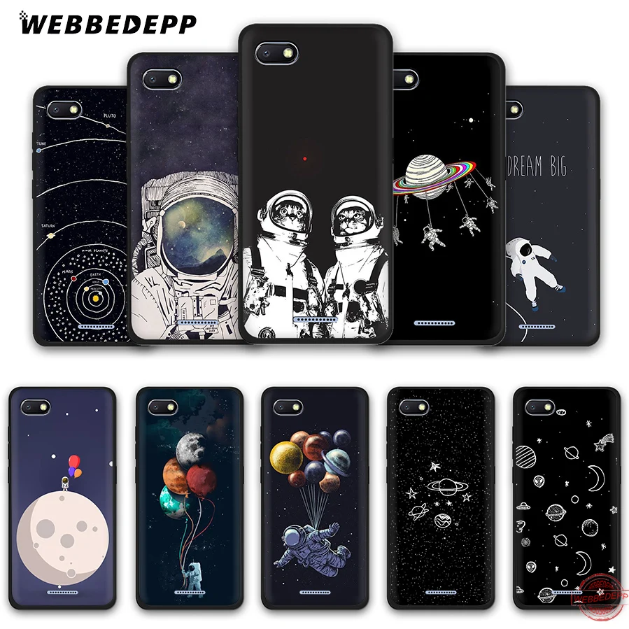 WEBBEDEPP Astronaut Space Outer Soft Phone Case for Redmi Note 8 7 6 5 Pro 4A 5A 6A 4X Plus S2 Go Cases | Мобильные телефоны и