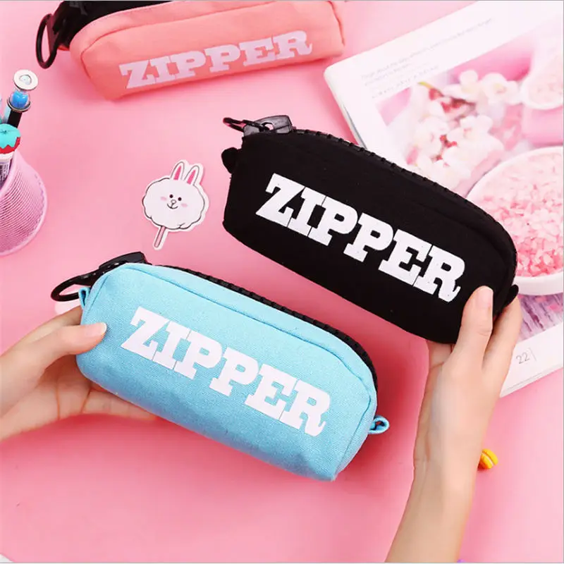 Kawaii التجميل حقيبة المكياج المنظم حقيبة للتخزين مقلمة Colorfull قماش كبيرة سستة سفر المرأة حقيبة مستحضرات تجميل غسل الحقيبة