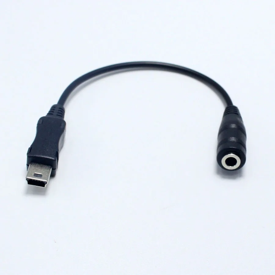 1pcs Mini Type B Usb 5pin Male Plug To 3.5mm Female Jack Connector Earphone Audio Black - Connectors - AliExpress