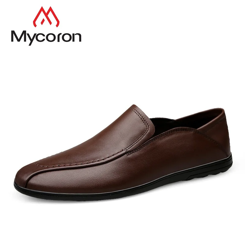En Chaussures Glissement Marque Cuir De Hombre Luxe Sur Sport Noir red Des Main Mocassins Hommes Brown Casual Zapatillas Mycoron dark Appartements Brown FEqSpwtE