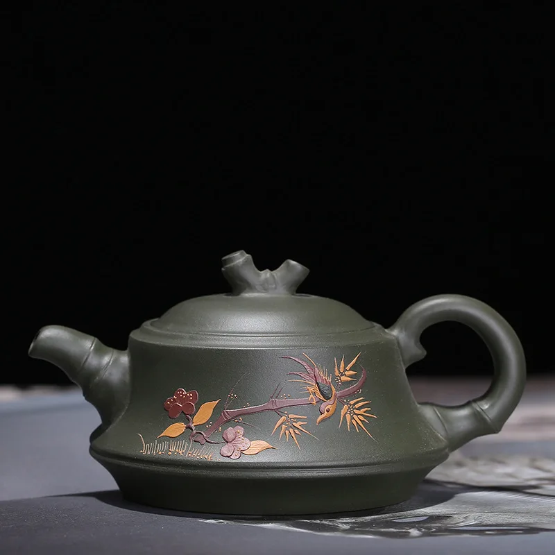

230ML yixing teapot zisha tea pot handmade mud lv kettle handpainting kung fu pot purple clay drinkware suit puer tieguanyin