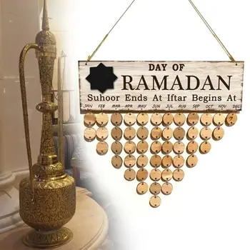 

1 Set 50pcs Board + 50pcs Ring Countdown Board Eid Mubarak Muslim Islam Ramadan Days Date Notes Pad Plate Calendar Reminding Boa