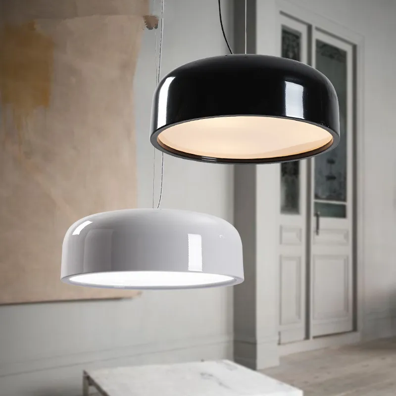 

Minimalism Italian Designer Modern Led Pendant Lights For Dining Room Bar Shop Coffee White Black Hanging Pendant Lamp Fixtures