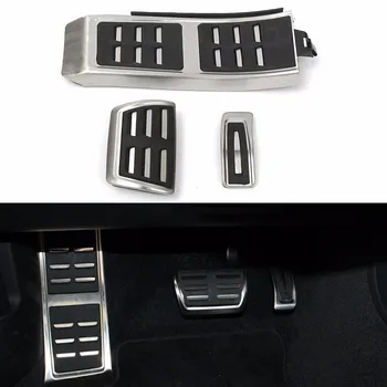 

3 Pcs/Set Sport Foot Rest Fuel Brake Pedal Plate Cover Set For AUDI A4 S4 A5 A6 Q5 S5 A7
