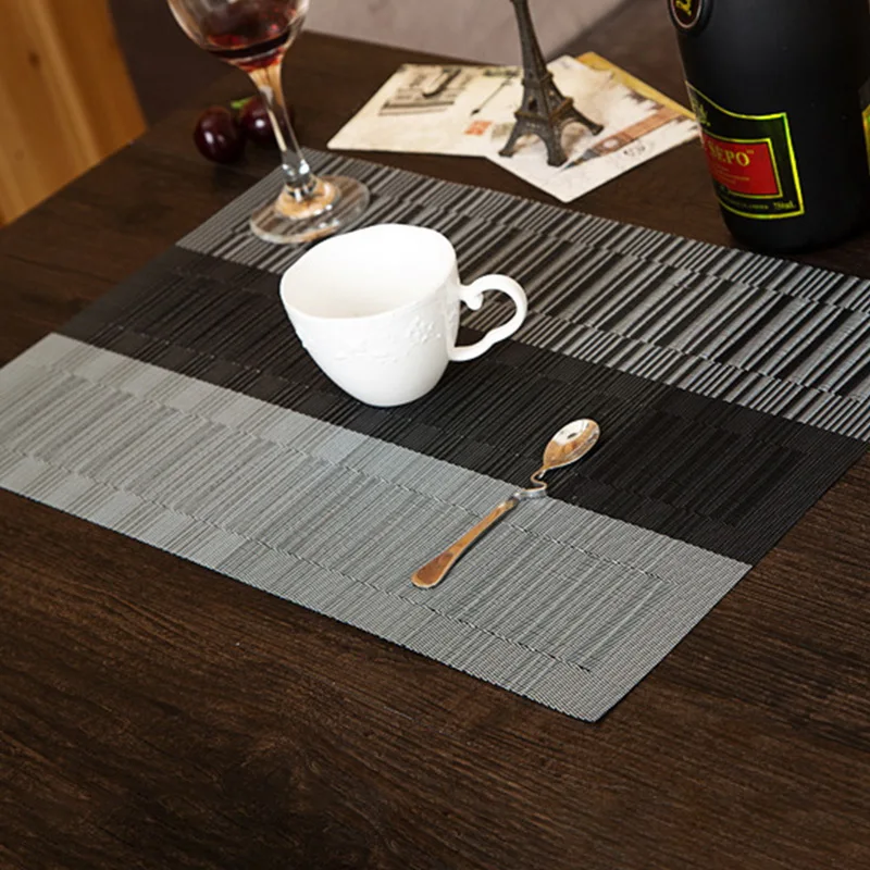 

4/6pcs Place Mat Non-Slip Heat Resistant Dining Table Mat Home Kitchen Restaurant Pad Bowl Napkin Tray Cloth Coaster Waterproof