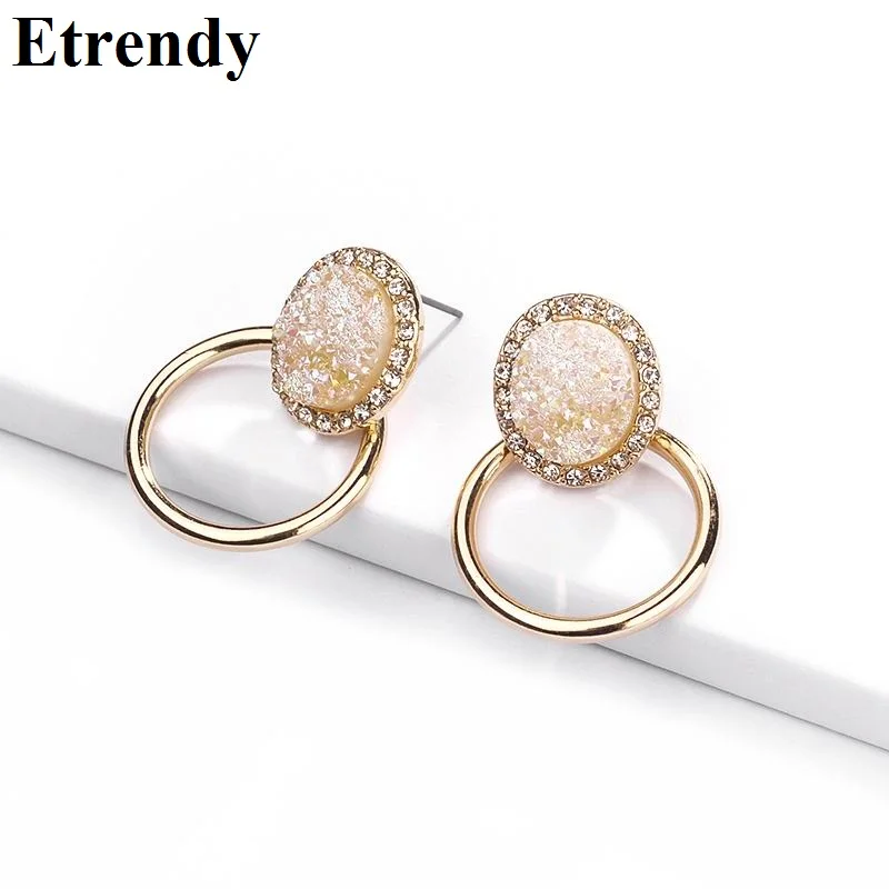 

Fashion Resin Circle Earrings For Women Jewelry Wholesale Simple Geometric Drop Earrings