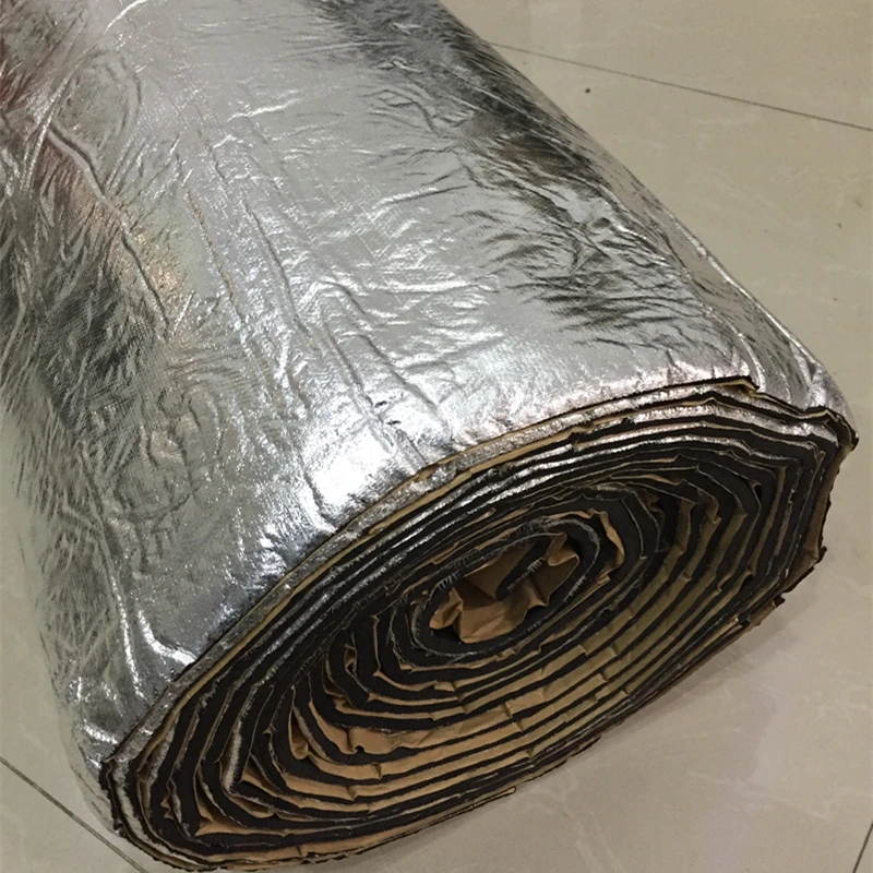

CIRCULAR 100cm*1000cm ROll car Aluminum Foil Sound Noise Deadening Sheet Doors Roof Cockpit Engine Hood Truck HEAT Insulation