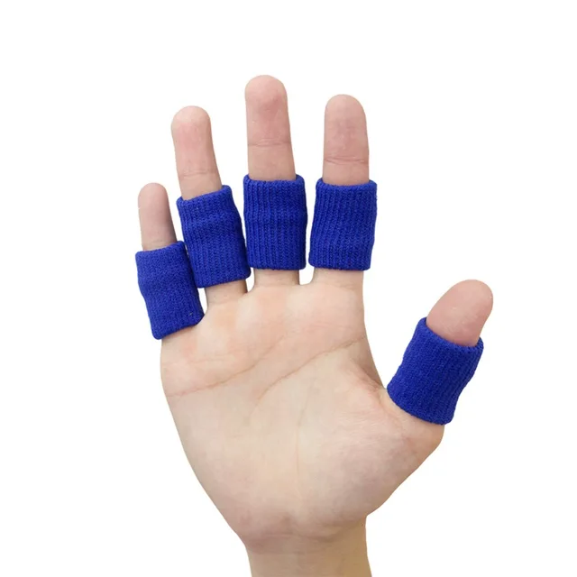 Blue Fingers SweaTband Pads 10pcs Supports Arthritis Sleeves Finger