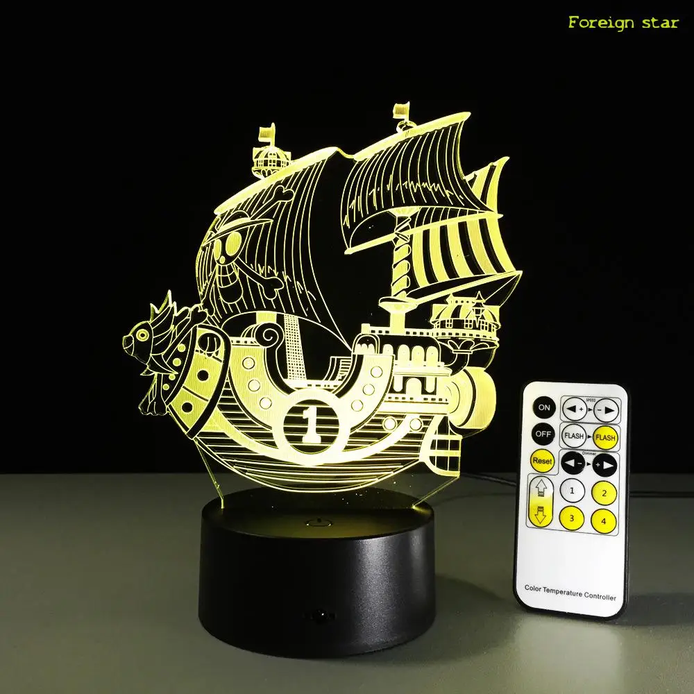 One piece Miles Солнечная лампа 3d визуальные светодиодные фонари для детей сенсорный Usb