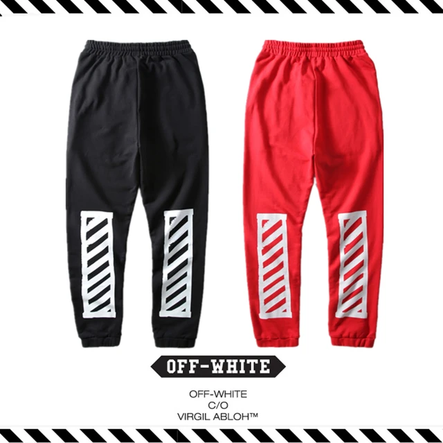 off white red sweatpants