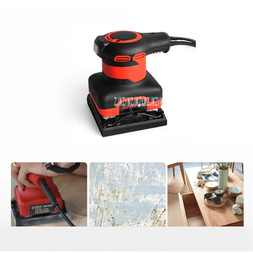 

SR1002 Electric Furniture Wood Paint Flat Grinding Machine Woodworking Polishing Sandpaper Machine 240W 220v 50Hz 14500R / MIN