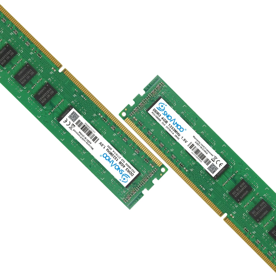 SNOAMOO компьютер ram DDR3 8 Гб 1333 МГц 240pin CL9-CL11 4G 2G 1600 МГц для AMD Intel DIMM Настольный ПК Память пожизненная Гарантия