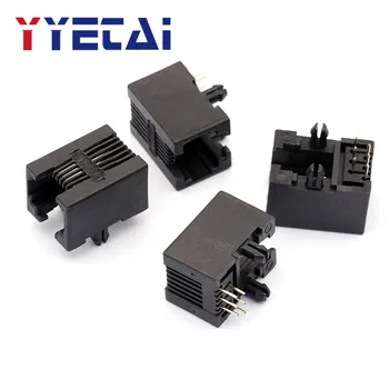 

YongYeTai RJ11 Socket 95001 Black 6P6C RJ12 Telephone Socket Free shipping