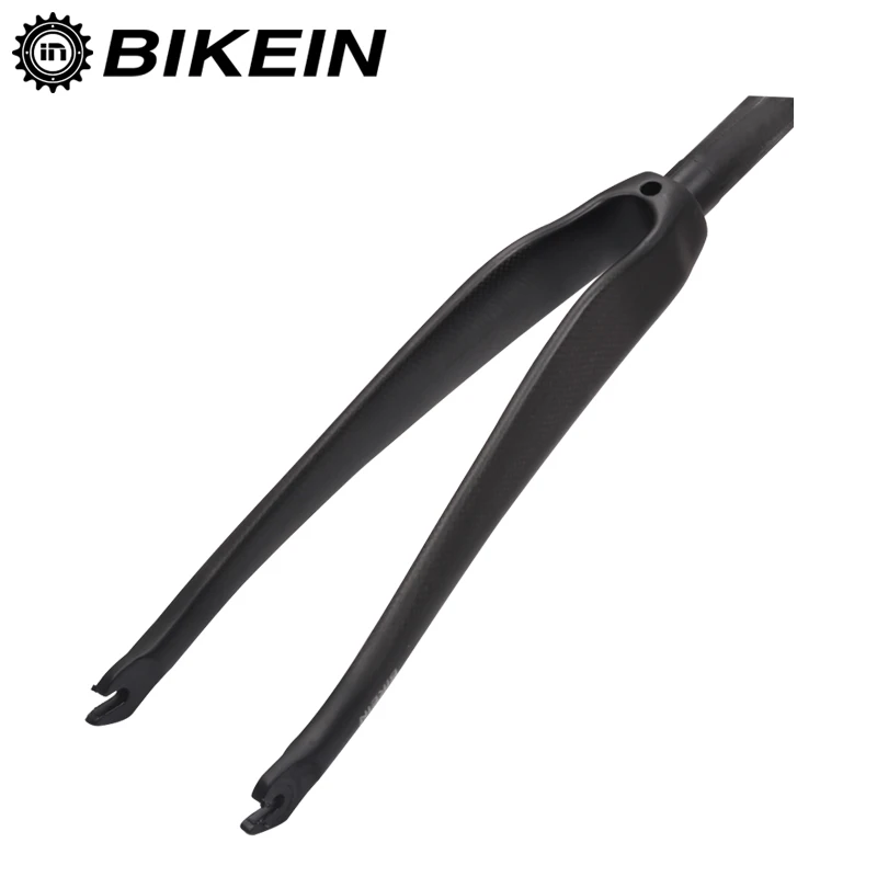 

BIKEIN Lite Super Light Bicycle Road Carbon Fork 700C 1-1/8" 3k Matte Black 28.6mm Cycling V Brake Road Forks Bike Parts 390g