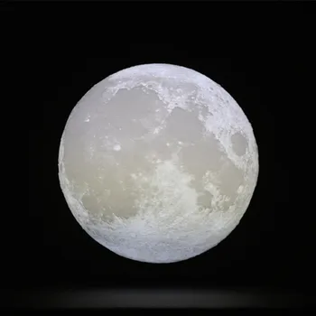 

YIYANG 3D 12cm Full Moon LED Night Light USB Rechargeable Touch Switch 2 Colors Bedroom Atmosphere Lights Moonlight Desk Lamp