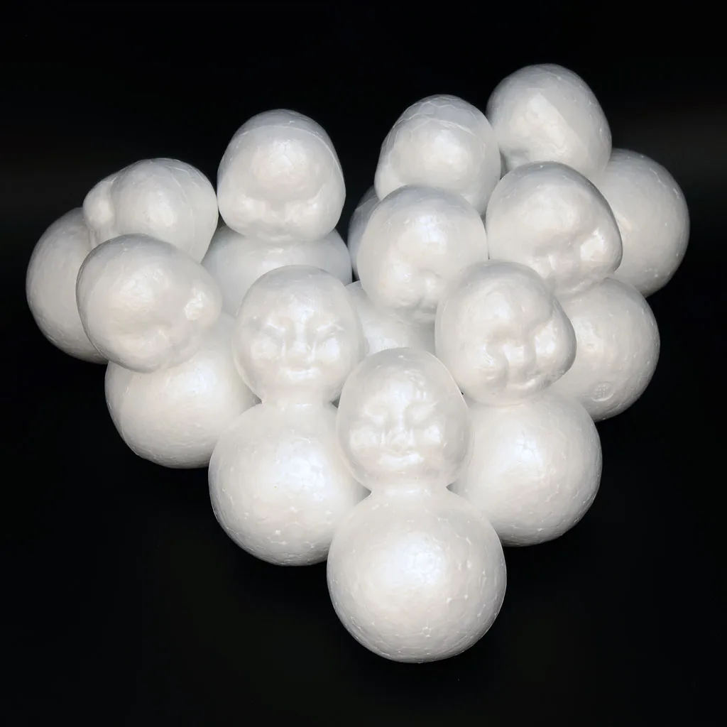 10Pcs DIY Polystyrene Christmas Decoration Foam Crafts Baubles Pendants Snowman/Horn Christmas Tree Ornaments Xmas Wedding Party