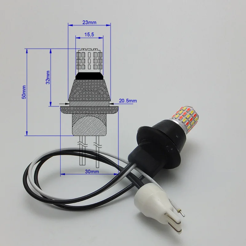 AMYWNTER T20 7440 12V T10 DRL W5W светодиодный светильник с двумя Цвет горки сигнальные лампы