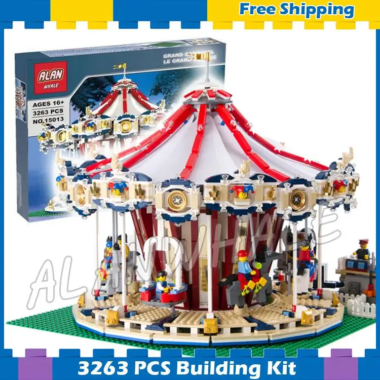 

3263pcs Creator Expert Amusement Park Carousel Construct Collection 15013 Model Building Gifts sets Blocks Compatible with Lego