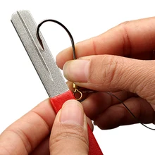 Алмазный рыболовный крючок с двумя бортами, точилка для рыболовных снастей, коробка, аксессуары, инструмент, точилка для крючок