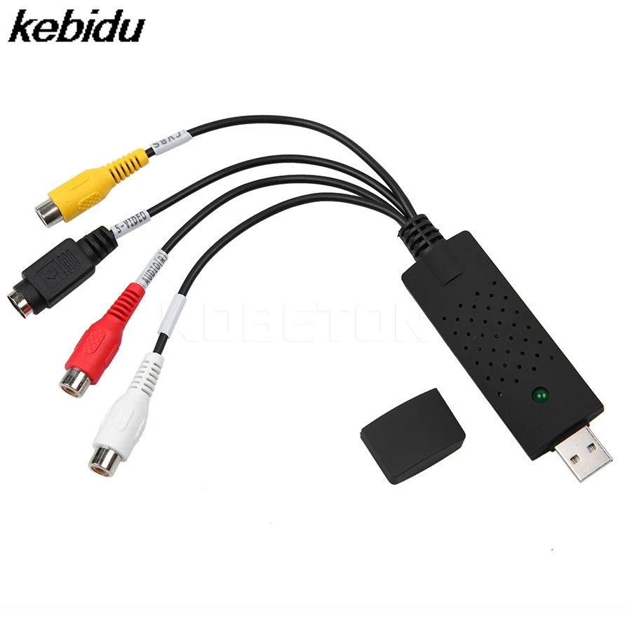 USB адаптер для видеозахвата kebidu 2020 ТВ DVD VHS Captura de v deo Card аудио AV компьютера