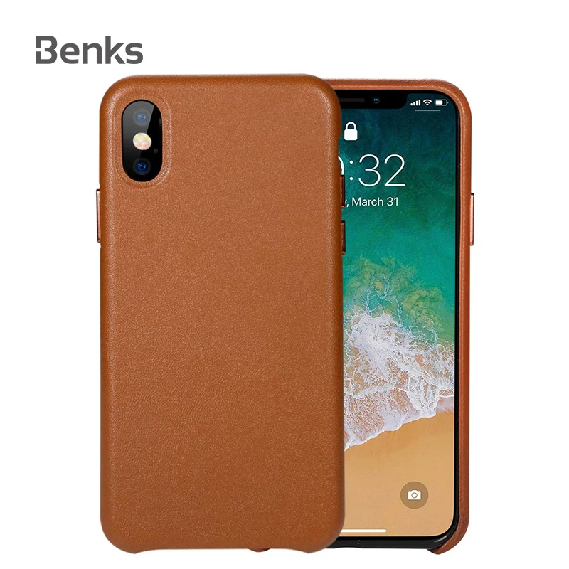 Benks Phone Case For iPhone X XS 5.8&quot Leather Luxury Cover Cases Fundas Protective 10 Coque |