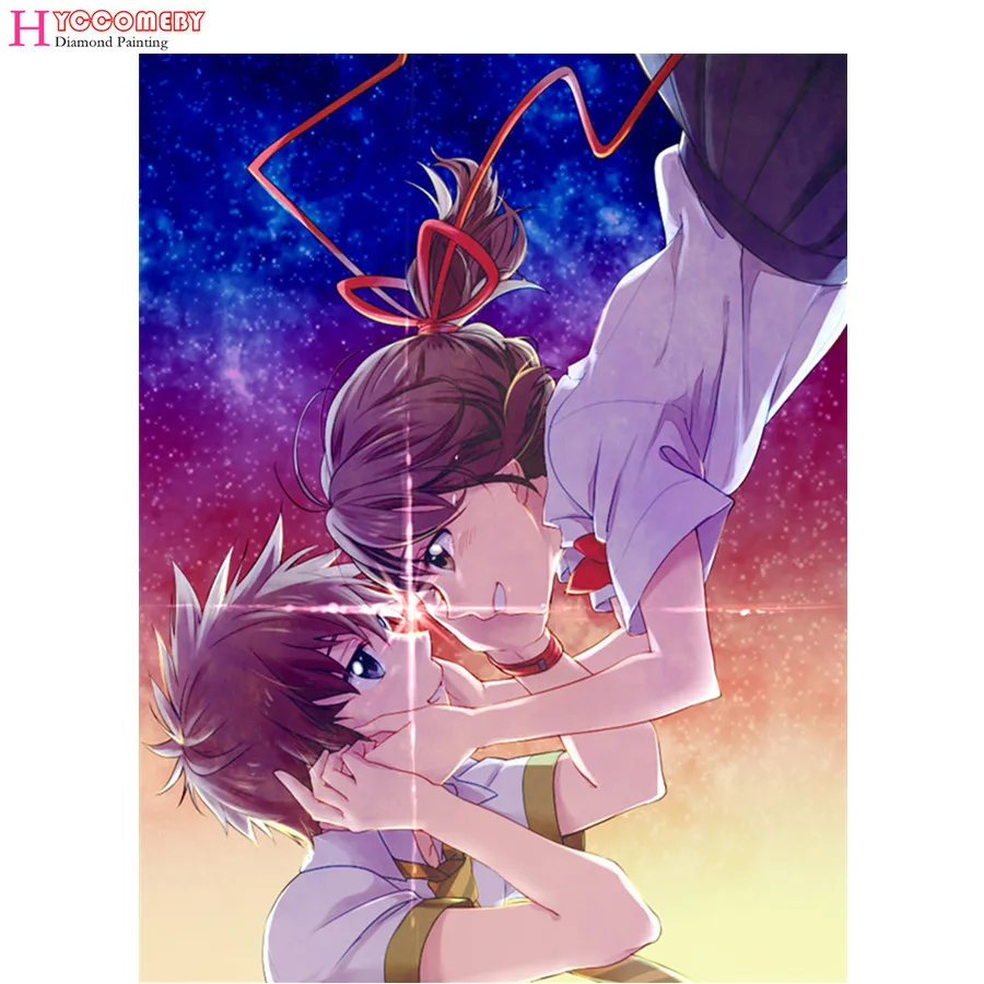 

5D diy Diamond Painting full square cartoon Japan Anime your name Diamond Embroidery Cross Stitch Diamond Mosaic decoration gift