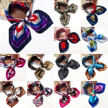 

18 Colors High Soft Silk Square Scarf Scarves Bandanas Head Wrap Shawl Satin Stewardess