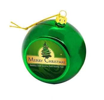 

8cm Christmas Ornament Sublimation Blank Gifts Plastic ball and Sublimation Aluminium Sheet Blank 100PCS Package NO.CHB03
