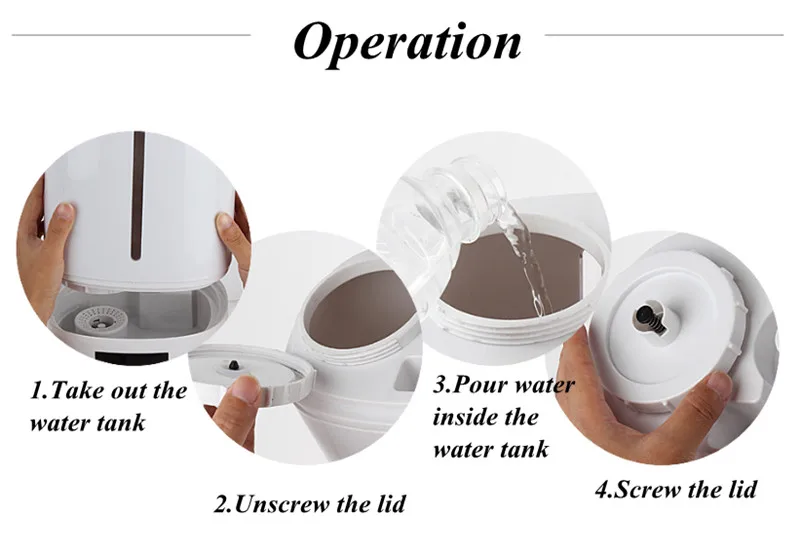 15 Year Factory Wholesale Ultrasonic Cool Mist Maker LED Display Timer Setting Mist Control Air Humidifier with Waterless Alarm