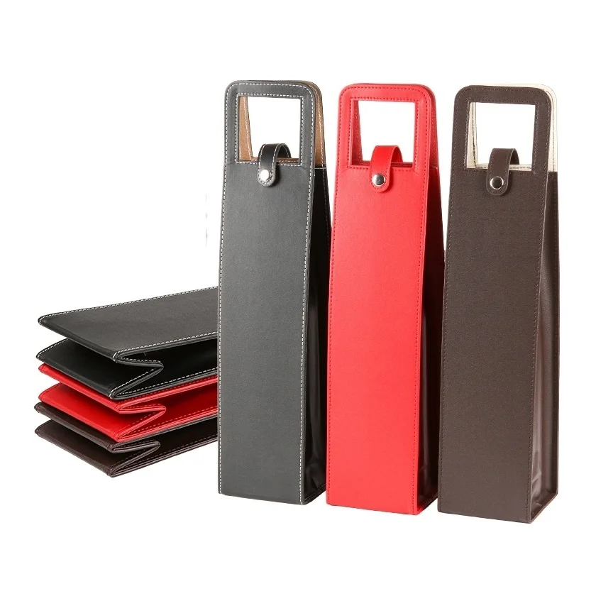 

Manufacturers Custom-Made Wholesale Wine Bags Of Wine Packaging Gift Boxes Red Wine Only Leather Box ,Red ,Black, Brown(00030)