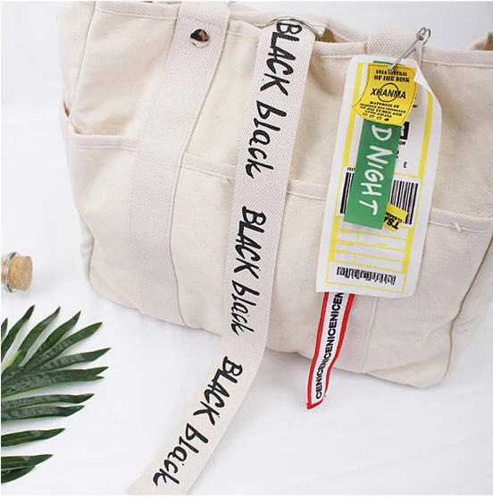 متعددة جيوب قماش حقيبة يد من القماش للمدرسة المعلم عارضة الترفيه سستة قمة الموضة-مقبض حقيبة للطلاب حقيبة كتف