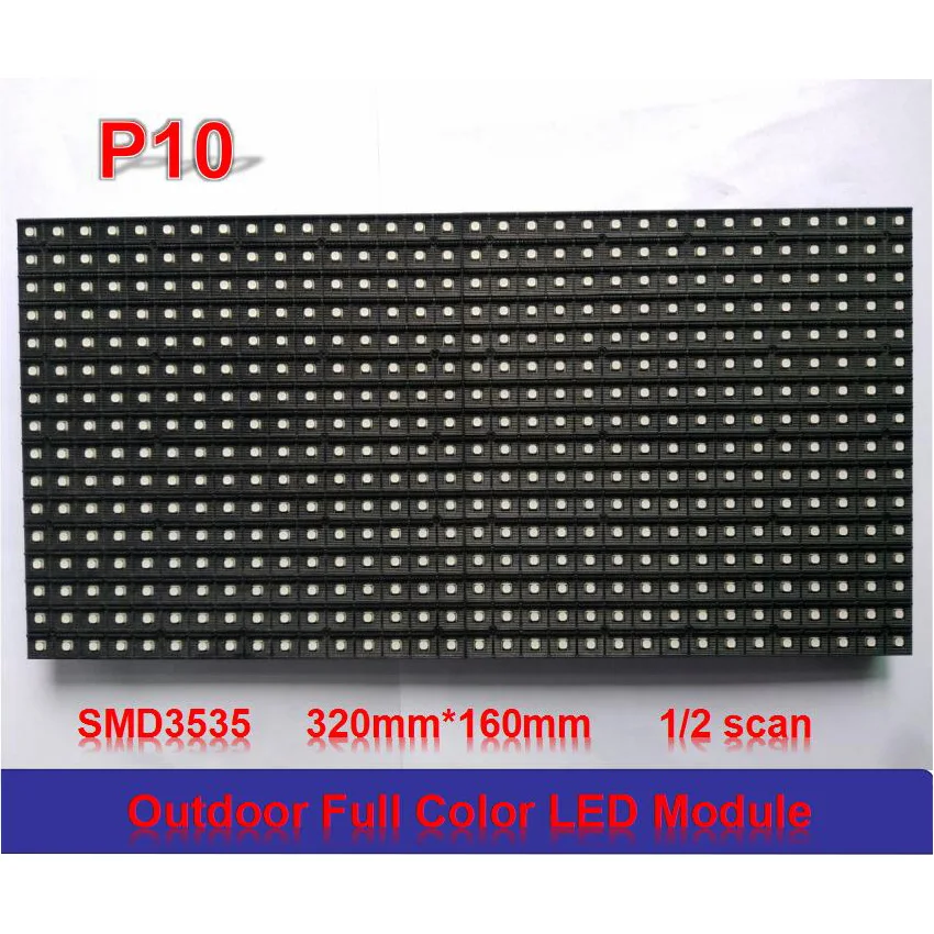 P10 SMD 3 в 1 RGB наружный полноцветный 1/2 сканирующий Светодиодный модуль Дисплей P2.5 P3
