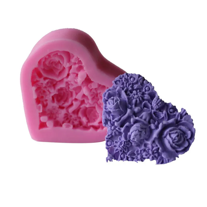 Декоративная силиконовая форма сердце для торта|baking tools|cake decoratingflower shape |