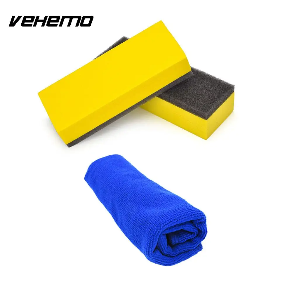 Vehemo Sponge Microfiber Duster Cloth Car Accessories Wash Cleaning Towels Soft Durable Kitchen 1set | Автомобили и мотоциклы