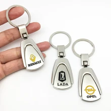 ANTINIYA Fashion High Quality 3D Metal Car Key Ring Auto Emblem Keychain for Lada Renault Opel Accessories Chain Gift keyring