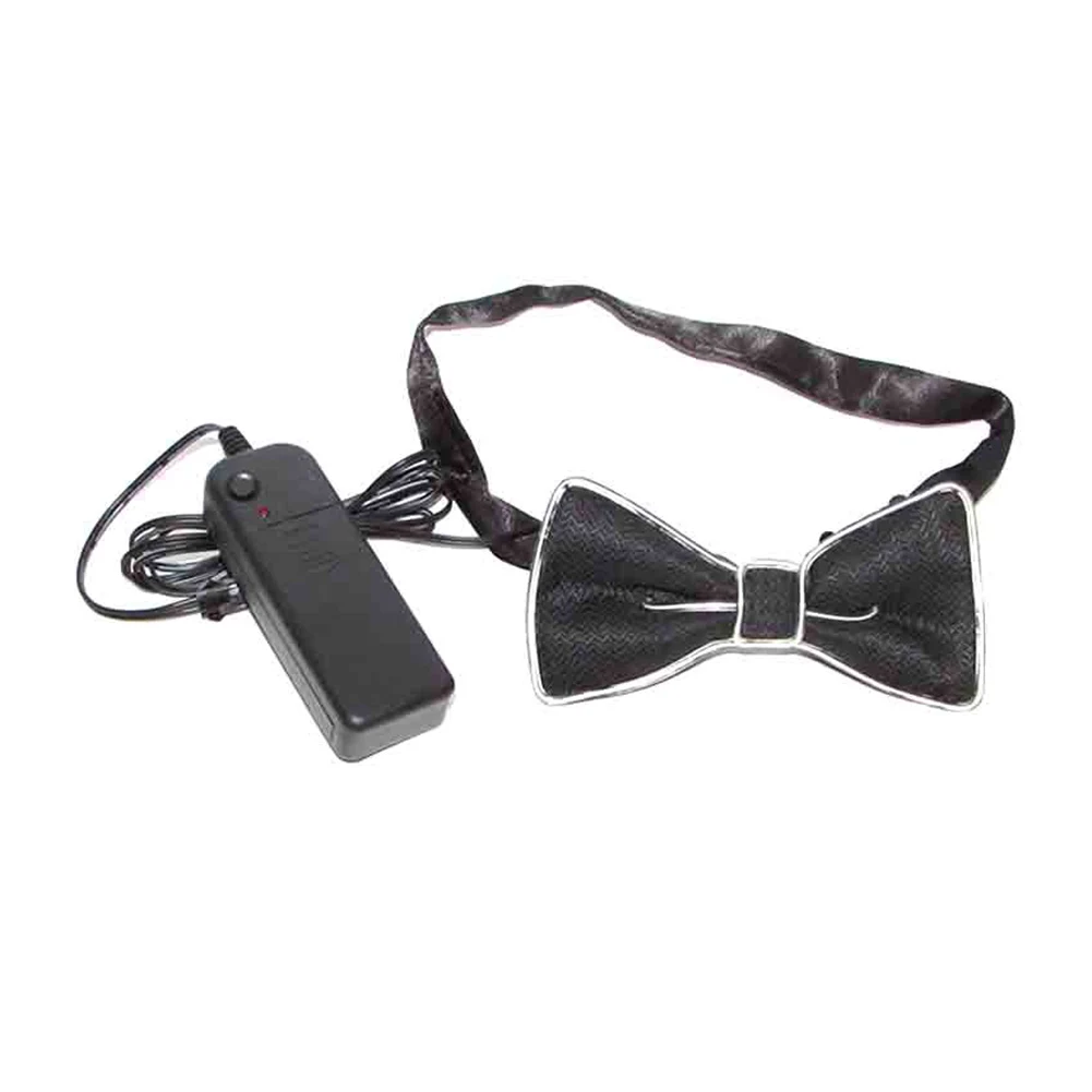 Новое поступление года, модный мужской светодиодный галстук на проволоке, светящийся Неоновый мигающий светящийся галстук-бабочка для клубного костюма, украшения для вечеринки BFJ55 - Цвет: color 4