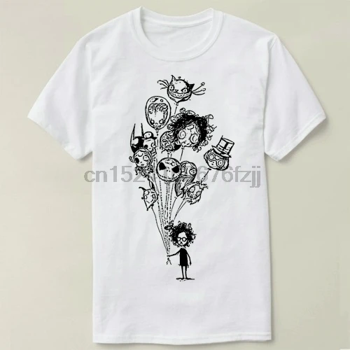 

Tim Burton Burton's Balloons Tee T-Shirt short sleeve cotton t-shirt women and men
