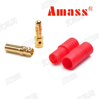 

10pcs Amass 3.5mm banana plug with sheathing copper plated nylon plastic shell
