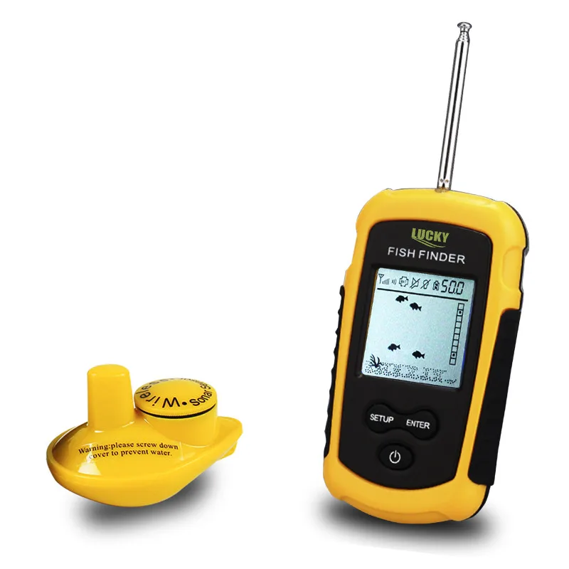 Günstige FFW1108 1 Tragbare Wireless Fisch Finder Echo Echolot Angeln Echolot, eis angeln finder Drahtlose Angelgerät Finder