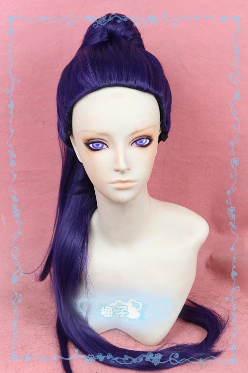 Игра OW Widowmaker/Amelie Lacroix 100 см длинные темно-фиолетовые с зажимом конский хвост термостойкие косплей костюмы парик