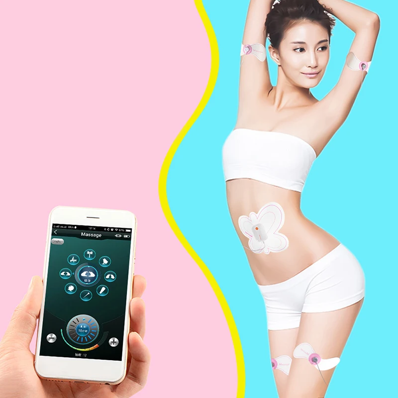 Smart EMS Muscle Stimulation Body Slimming Beauty Machine Abdominal Muscle Exerciser Training Device Body Massager With APP 30