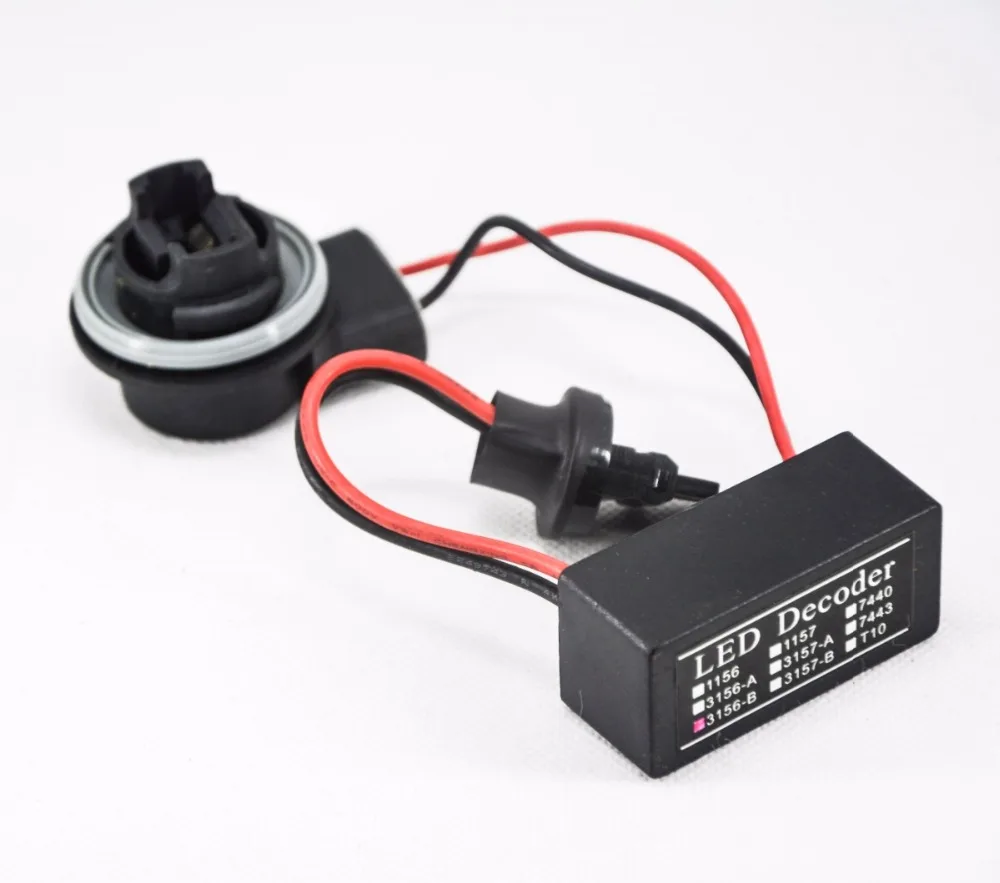2PCS 1156 1157 3156 3157 7440 7443 LED Bulbs Error Free Canbus Canceler Adapter Decoder Fog Turn Brake Anti-Hyper Flash Blinking